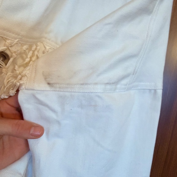East and west label Wifey fringe white crop jean jacket - Picture 6 of 7